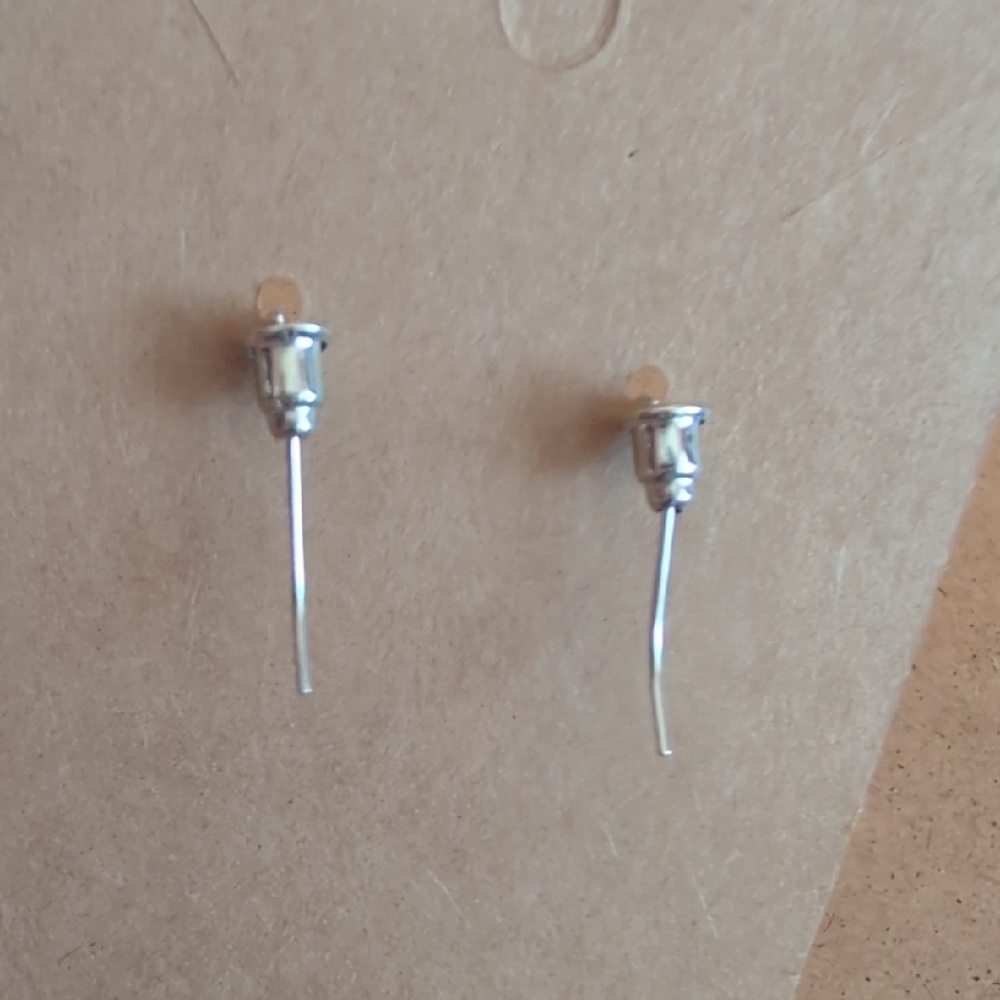 Vibrant Cherry Silver Tone Earrings - Picture 4 of 5